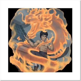 Bruce Lee Dragon Posters and Art